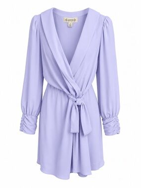 Nanette Lepore Lavender Faux Wrap Dress Size 14